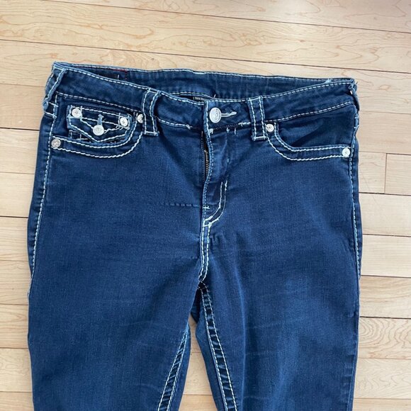 True Religion Jennie Curvy Skinny Jeans Y2K Mid Rise Flap Pocket Size 32 - Picture 7 of 9